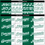 Maillot de baseball vert 3D blanc Kelly, motif authentique de cocotiers hawaïens, motif personnalisé blanc Maillot de baseball vert 3D blanc Kelly, motif authentique de cocotiers hawaïens, motif personnalisé blanc