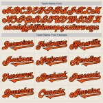 Maillot de baseball deux tons orange-noir personnalisés crème authentique Maillot de baseball deux tons orange-noir personnalisés crème authentique