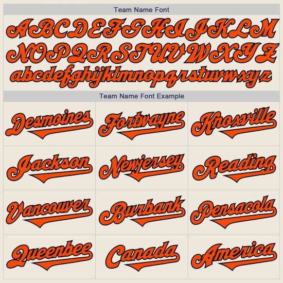 Maillot de baseball deux tons orange-noir personnalisés crème authentique Maillot de baseball deux tons orange-noir personnalisés crème authentique