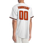 Maillot de baseball authentique personnalisé orange-noir-blanc Maillot de baseball authentique personnalisé orange-noir-blanc