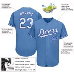 Maillot de baseball bleu personnalisé, blanc clair et bleu royal authentique Maillot de baseball bleu personnalisé, blanc clair et bleu royal authentique