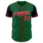Maillot Kelly Custom Two Baseball Vert Rouge-Noir Ton Authentique Maillot Kelly Custom Two Baseball Vert Rouge-Noir Ton Authentique