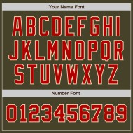 Maillot de baseball authentique de couleur rouge crème, style Salute Two Olive Maillot de baseball authentique de couleur rouge crème, style Salute Two Olive