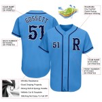 Maillot de baseball bleu marine et gris authentique Powder Maillot de baseball bleu marine et gris authentique Powder