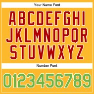 Maillot de baseball personnalisé or vert-rouge authentique fluo Maillot de baseball personnalisé or vert-rouge authentique fluo