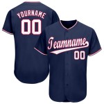 Maillot de baseball personnalisé blanc-rouge bleu marine Maillot de baseball personnalisé blanc-rouge bleu marine