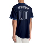 Maillot de baseball bleu marine clair et personnalisé Maillot de baseball bleu marine clair et personnalisé