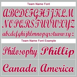 Maillot de baseball gris rouge et blanc personnalisé Maillot de baseball gris rouge et blanc personnalisé