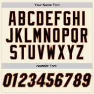 Maillot de baseball noir personnalisé crème orange-vieil or authentique Maillot de baseball noir personnalisé crème orange-vieil or authentique