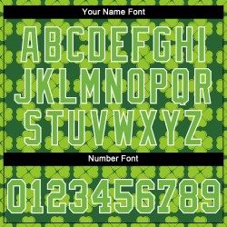 Maillot de baseball Day Patrick's Neon Authentic Green Design St. Custom Green-White 3D Pattern Kelly