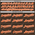 Maillot de baseball authentique marron fendu personnalisé mode orange-gris Maillot de baseball authentique marron fendu personnalisé mode orange-gris