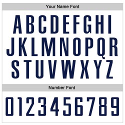 Maillot de baseball personnalisé blanc authentique bleu marine Maillot de baseball personnalisé blanc authentique bleu marine