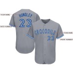 Maillot de baseball Royal-White personnalisé gris Maillot de baseball Royal-White personnalisé gris