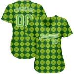 Maillot de baseball Day Patrick's Neon Authentic Green Design St. Custom Green-White 3D Pattern Kelly Maillot de baseball Day Patrick's Neon Authentic Green Design St. Custom Green-White 3D Pattern Kelly
