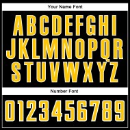 Maillot de baseball noir personnalisé authentique bicolore doré et blanc Maillot de baseball noir personnalisé authentique bicolore doré et blanc