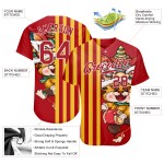 Maillot de baseball 3D Tiger authentique, motif personnalisé mignon rouge-blanc, rouge Maillot de baseball 3D Tiger authentique, motif personnalisé mignon rouge-blanc, rouge