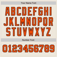 Maillot de baseball deux tons orange-noir personnalisés crème authentique Maillot de baseball deux tons orange-noir personnalisés crème authentique