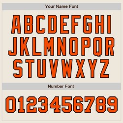 Maillot de baseball deux tons orange-noir personnalisés crème authentique Maillot de baseball deux tons orange-noir personnalisés crème authentique