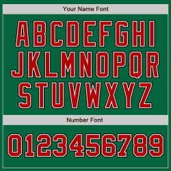 Maillot Kelly Custom Two Baseball Vert Rouge-Noir Ton Authentique Maillot Kelly Custom Two Baseball Vert Rouge-Noir Ton Authentique