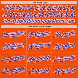 Maillot de baseball personnalisé authentique fendu violet-blanc mode orange