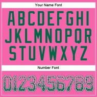 Maillot de baseball personnalisé Kelly Drift Fashion, rose authentique, vert et blanc Maillot de baseball personnalisé Kelly Drift Fashion, rose authentique, vert et blanc