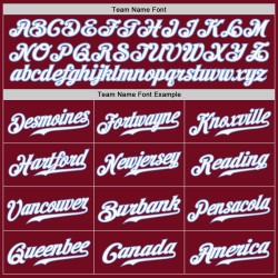 Maillot de baseball blanc clair authentique cramoisi bleu personnalisé Maillot de baseball blanc clair authentique cramoisi bleu personnalisé