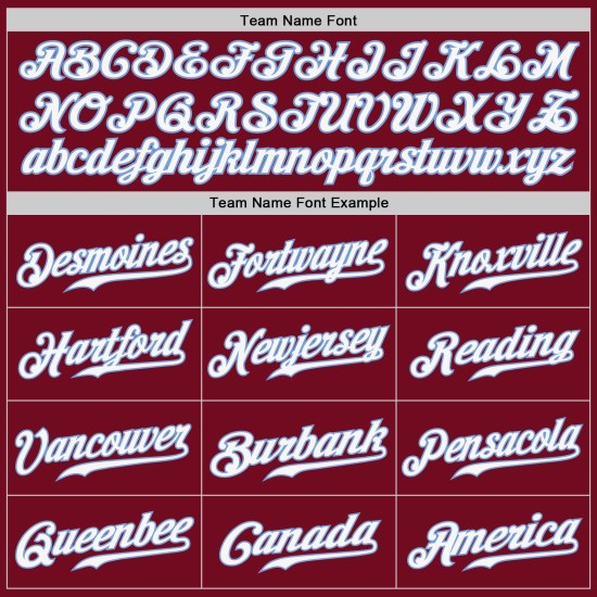 Maillot de baseball blanc clair authentique cramoisi bleu personnalisé Maillot de baseball blanc clair authentique cramoisi bleu personnalisé