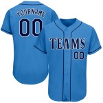 Maillot de baseball bleu marine, blanc et bleu poudre personnalisé authentique Maillot de baseball bleu marine, blanc et bleu poudre personnalisé authentique