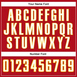 Maillot de baseball personnalisé authentique blanc-or rouge Maillot de baseball personnalisé authentique blanc-or rouge