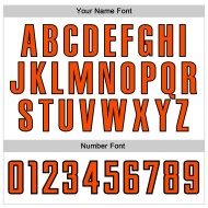 Maillot de baseball authentique personnalisé orange-noir-blanc Maillot de baseball authentique personnalisé orange-noir-blanc