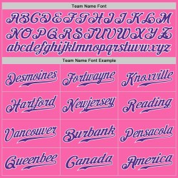 Maillot de baseball rose authentique violet-blanc personnalisé Maillot de baseball rose authentique violet-blanc personnalisé