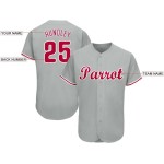 Maillot de baseball gris rouge et blanc personnalisé Maillot de baseball gris rouge et blanc personnalisé