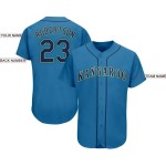 Maillot de baseball léger personnalisé bleu marine-sarcelle Maillot de baseball léger personnalisé bleu marine-sarcelle