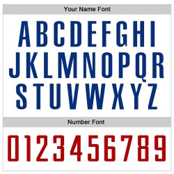 Maillot de baseball personnalisé authentique rouge-blanc royal Maillot de baseball personnalisé authentique rouge-blanc royal