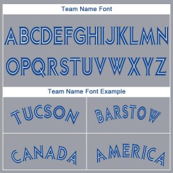 Maillot de baseball Royal-White personnalisé gris Maillot de baseball Royal-White personnalisé gris