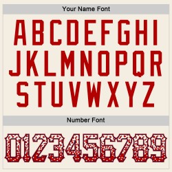 Maillot de baseball authentique crème Fashion Drift personnalisé rouge-bleu marine