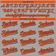 Maillot de baseball orange-noir gris personnalisé authentique Maillot de baseball orange-noir gris personnalisé authentique