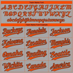 Maillot de baseball orange-noir gris personnalisé authentique Maillot de baseball orange-noir gris personnalisé authentique