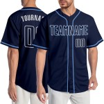 Maillot de baseball bleu marine clair et personnalisé Maillot de baseball bleu marine clair et personnalisé