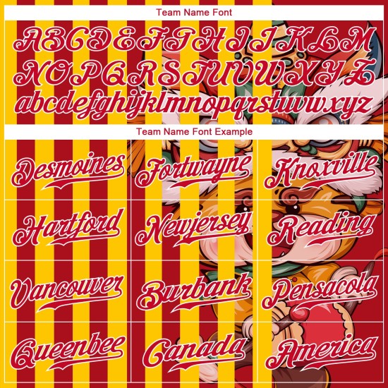 Maillot de baseball 3D Tiger authentique, motif personnalisé mignon rouge-blanc, rouge Maillot de baseball 3D Tiger authentique, motif personnalisé mignon rouge-blanc, rouge