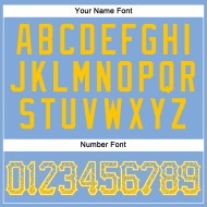 Maillot de baseball personnalisé bleu clair authentique or-blanc Drift Fashion Maillot de baseball personnalisé bleu clair authentique or-blanc Drift Fashion