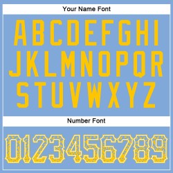 Maillot de baseball personnalisé bleu clair authentique or-blanc Drift Fashion