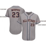 Maillot de baseball gris personnalisé bleu marine et orange Maillot de baseball gris personnalisé bleu marine et orange