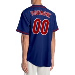 Maillot de baseball Royal authentique rouge et blanc personnalisé Maillot de baseball Royal authentique rouge et blanc personnalisé
