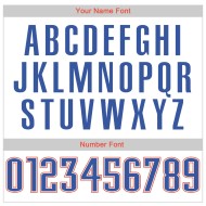 Maillot de baseball blanc en tricot côtelé authentique et personnalisé, bleu marine et orange Maillot de baseball blanc en tricot côtelé authentique et personnalisé, bleu marine et orange