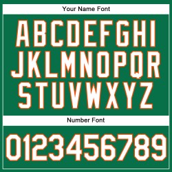 Maillot de baseball Kelly authentique blanc-orange personnalisé vert Maillot de baseball Kelly authentique blanc-orange personnalisé vert