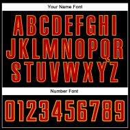 Maillot de baseball rouge-or authentique personnalisé noir Maillot de baseball rouge-or authentique personnalisé noir