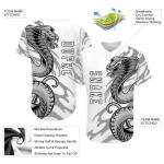 Maillot de baseball 3D Snake blanc authentique personnalisé blanc-noir Maillot de baseball 3D Snake blanc authentique personnalisé blanc-noir