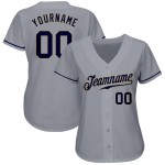 Maillot de baseball personnalisé bleu marine-gris Vegas, doré et authentique Maillot de baseball personnalisé bleu marine-gris Vegas, doré et authentique