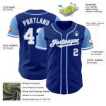 Maillot de baseball personnalisé blanc-clair authentique Royal Tone Two Blue Maillot de baseball personnalisé blanc-clair authentique Royal Tone Two Blue